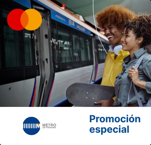 Viaje gratis en el Metro de Panamá pagando con Mastercard Débito de Banco General