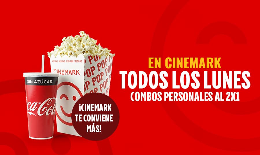 Todos los lunes: Combos Personales al 2x1 en Cinemark