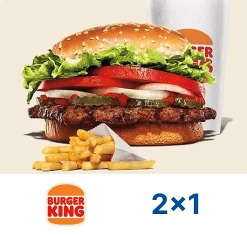 Jueves 2x1 en combo Whopper en Burger King con Banco General