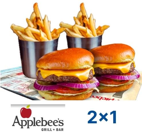 Jueves 2x1 en Cheese Burger en Applebee's con Banco General