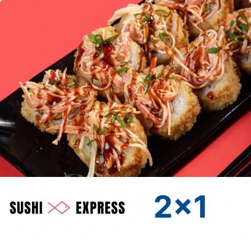 Miércoles 2x1 en rollos de Sushi Express con Banco General