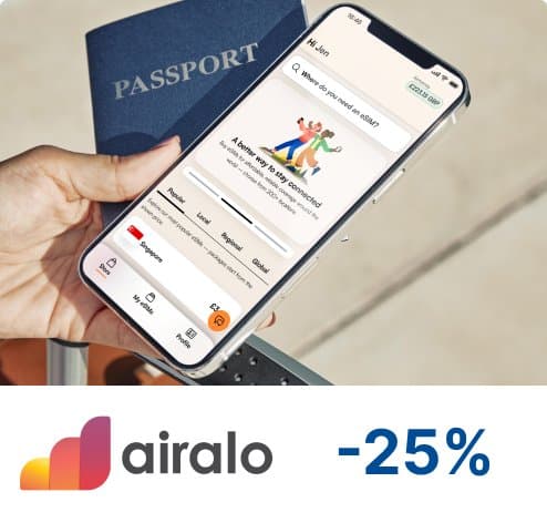 25% de descuento en eSIM de viaje Airalo con Banco General