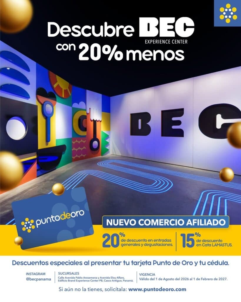 20% de descuento en entradas al BEC Brand Experience Center con Punto de Oro