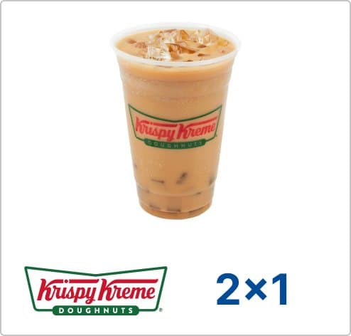 Lunes 2x1 en bebidas frías de café en Krispy Kreme con Banco General